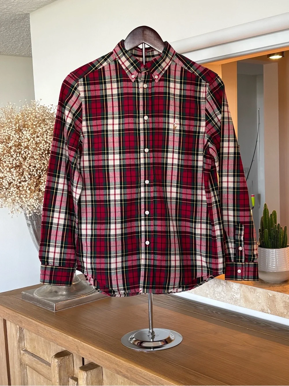 NWT Polo Ralph Lauren Boys  Button Down Shirt L 14 16 School Flannel